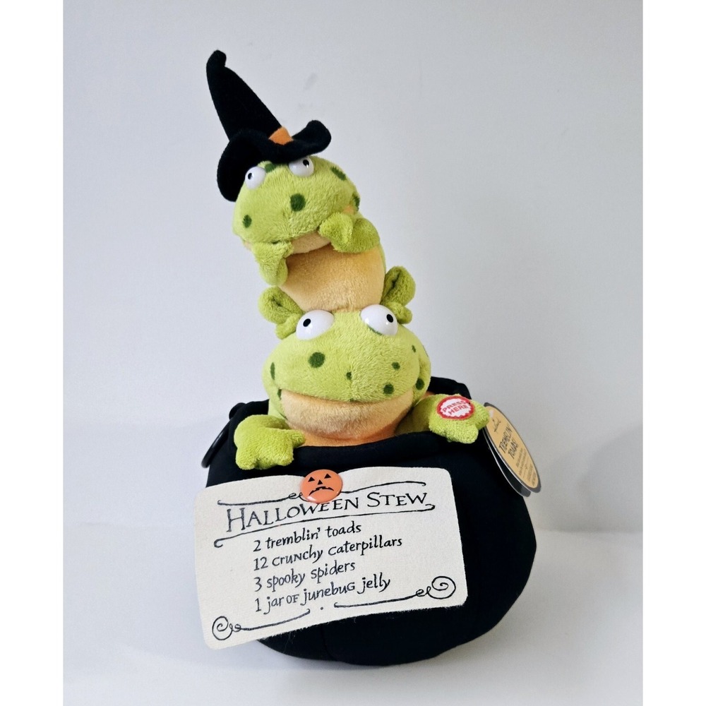 Hallmark Halloween Tremblin Toads plush‎ musical w/ tag works